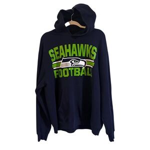NFL Team Apparel Seattle Seahawks Blue and Green Hoodie XL